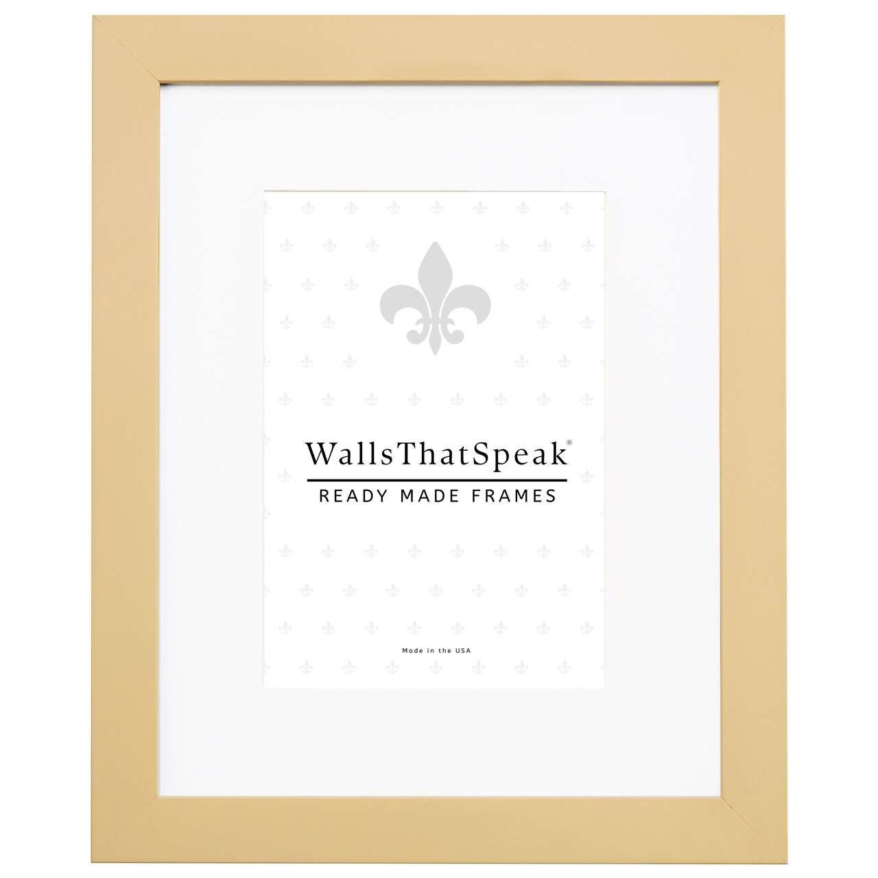 Confetti .875", Pastel Yellow Matted Picture Frame by wallsthatspeak